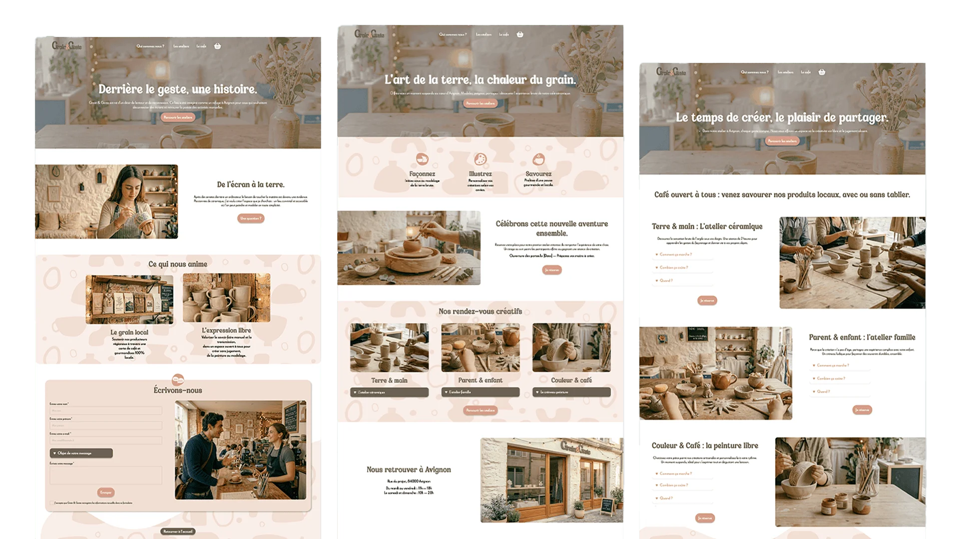maquette site grain & geste
