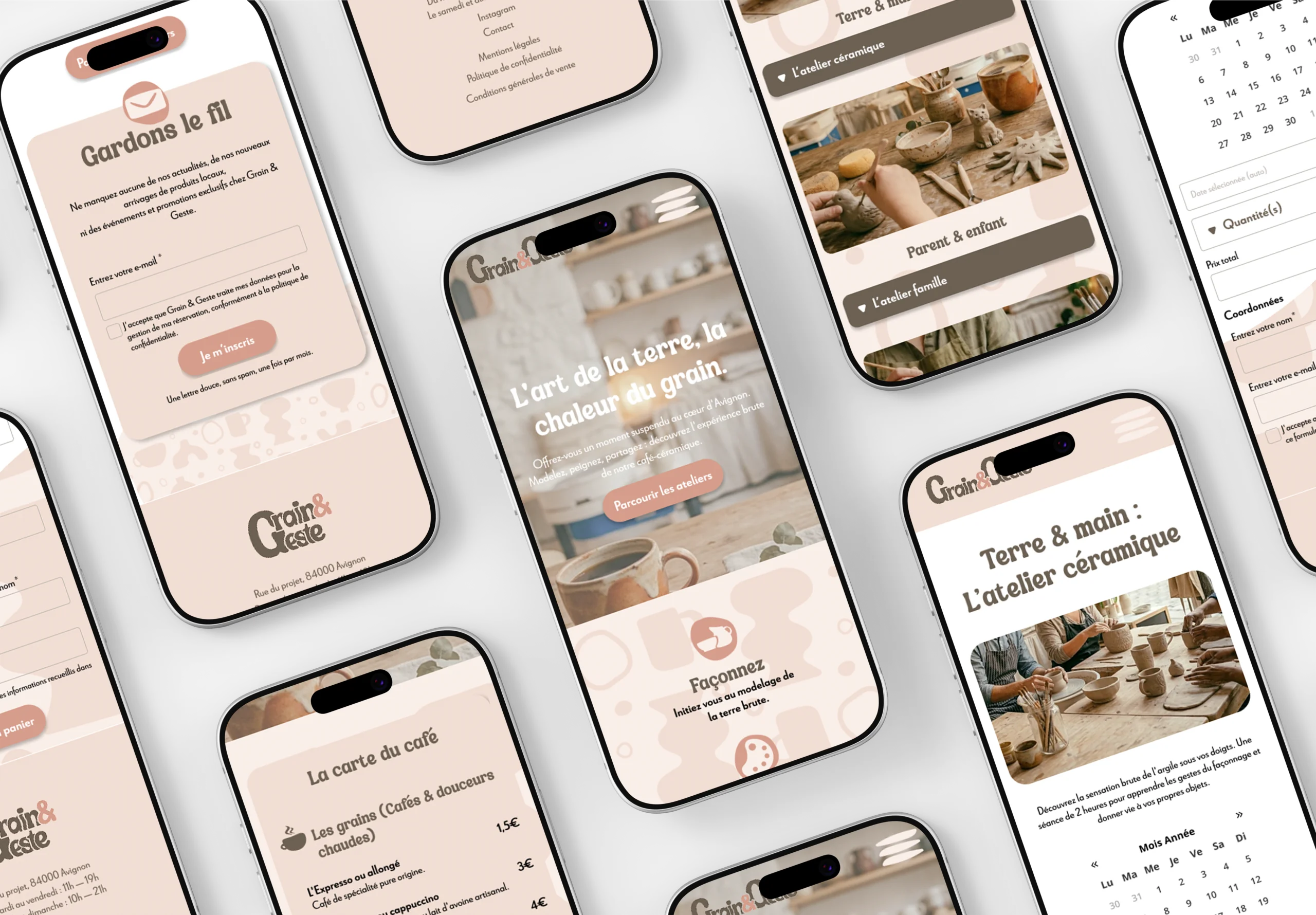 mockup téléphone grain & geste